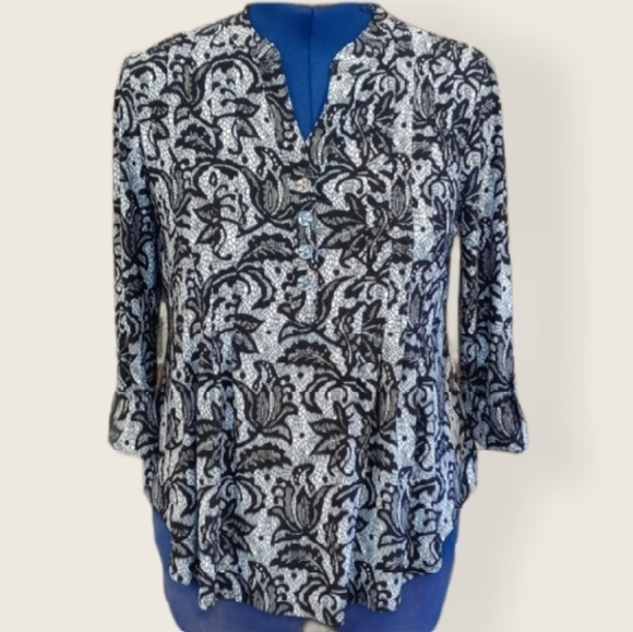 New Directions pleated peplum petite large NWT - Picture 1 of 10